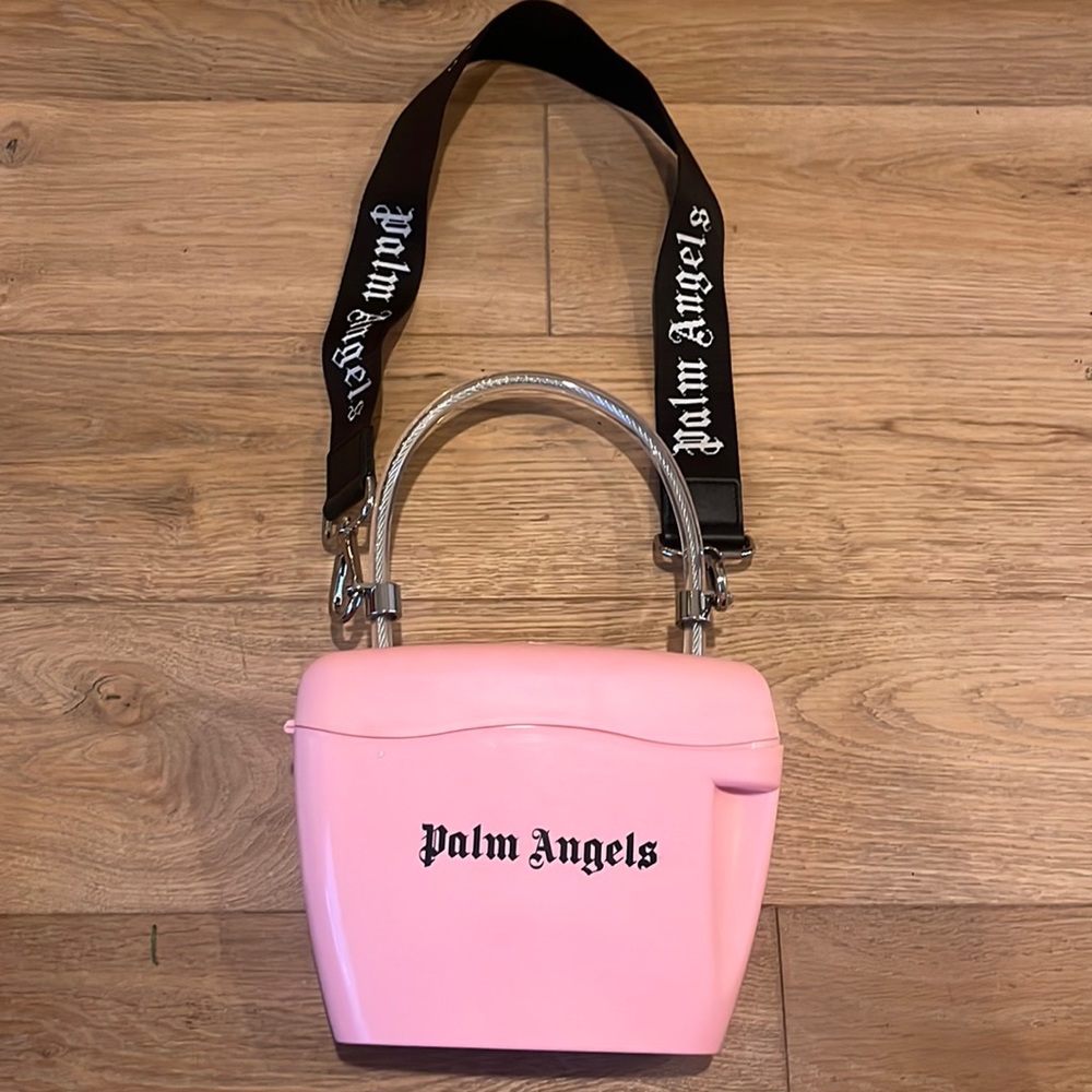 PALM ANGELS PINK padlock  bag